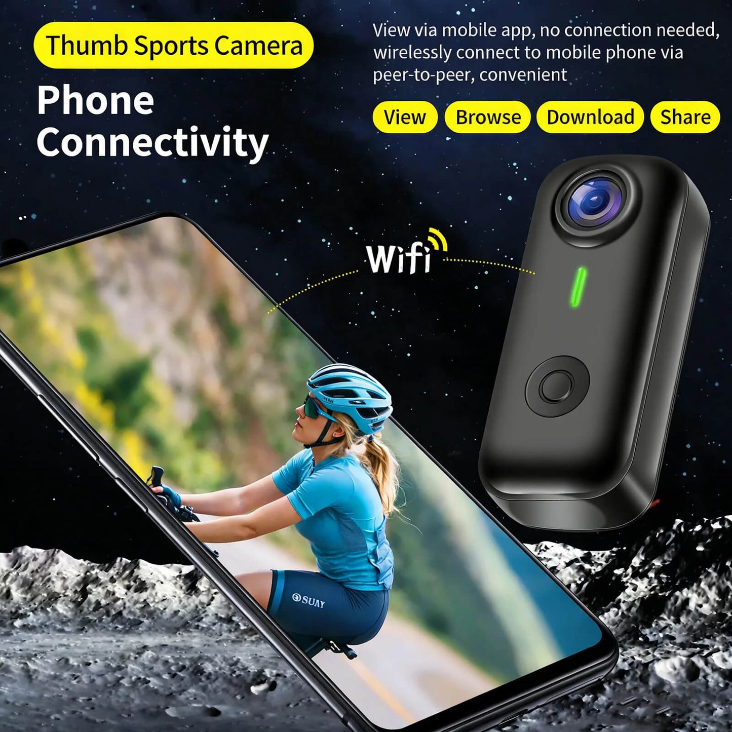 Mini Cámara Deportiva Imantada Full HD